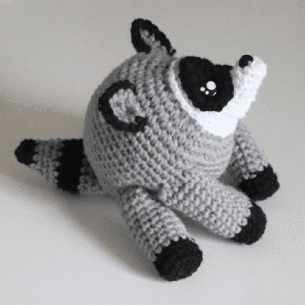 Jimothy the Raccoon Amigurumi crochet project crochet project detail 1