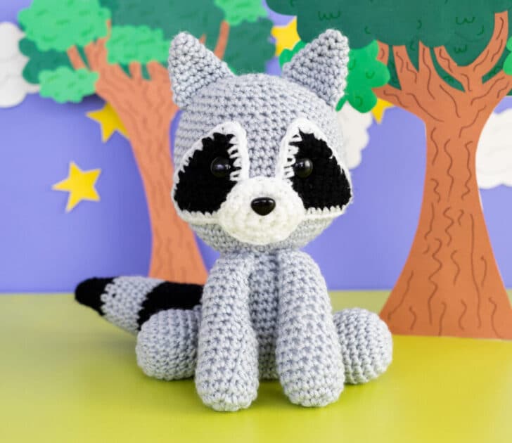 Jimothy the Raccoon Amigurumi crochet project crochet project detail 10