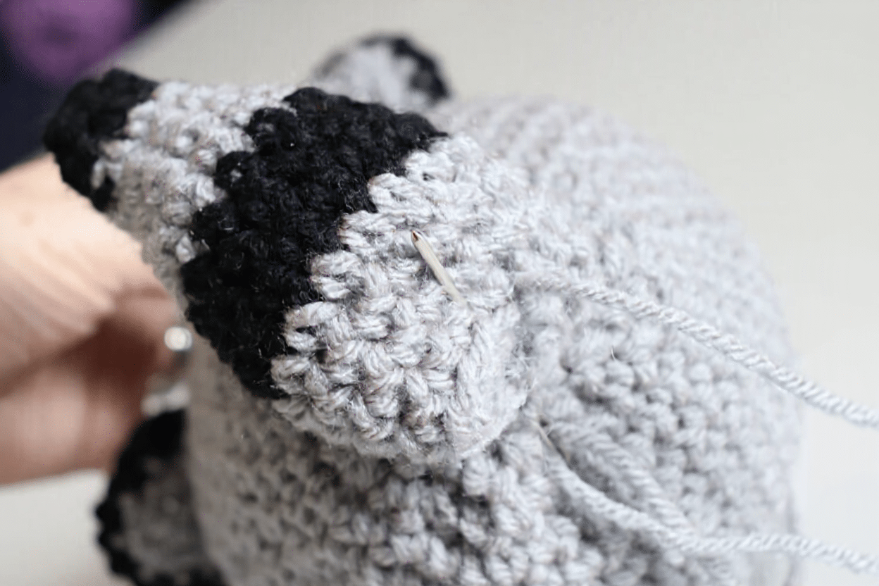 Jimothy the Raccoon Amigurumi crochet project crochet project detail 15