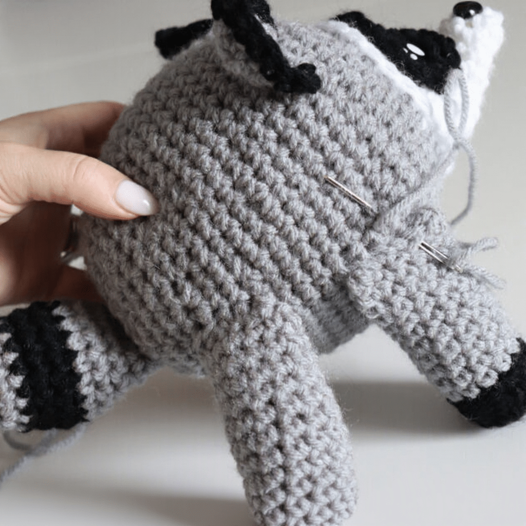 Jimothy the Raccoon Amigurumi crochet project crochet project detail 18