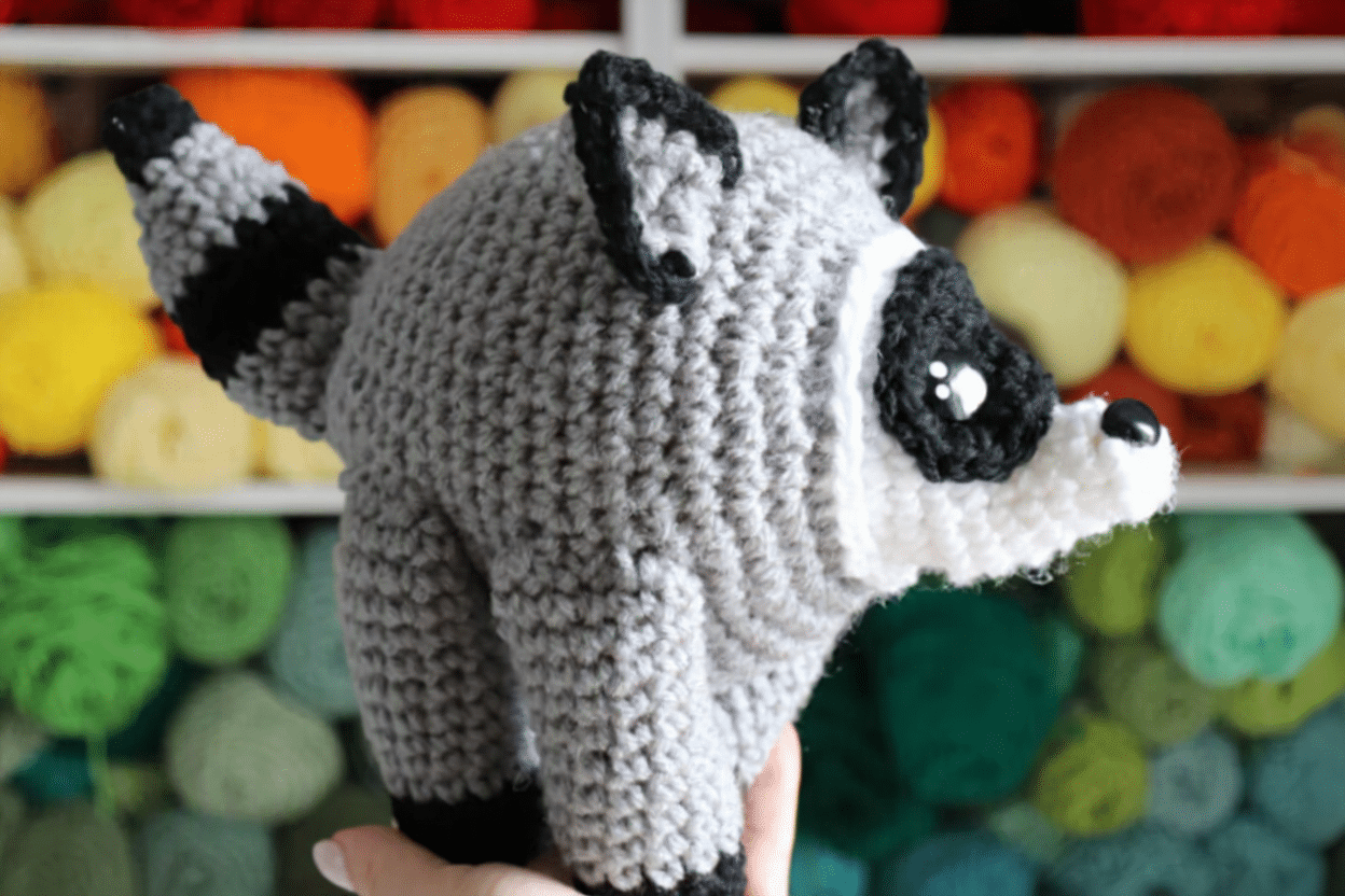 Jimothy the Raccoon Amigurumi crochet project crochet project detail 4