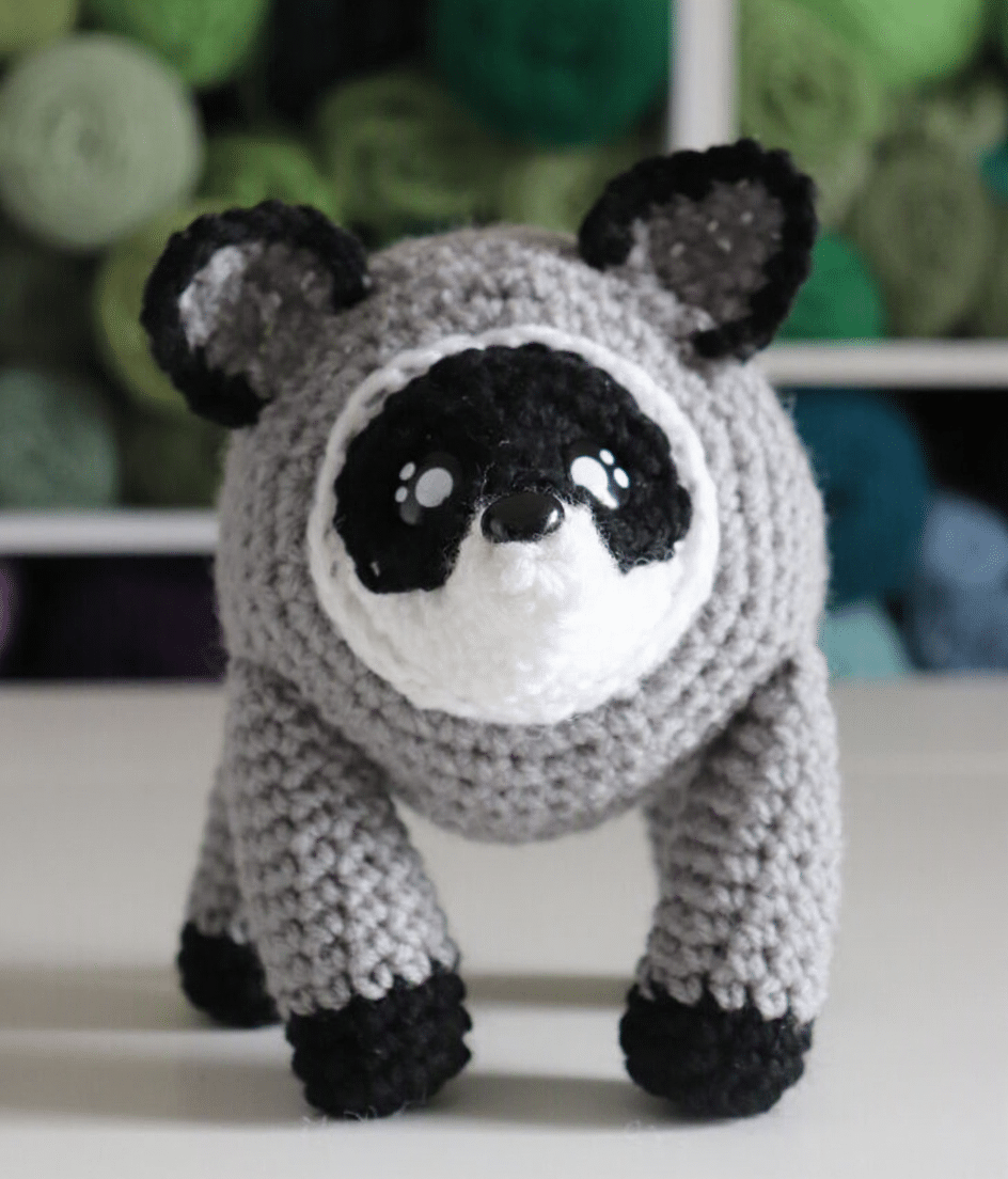 Jimothy the Raccoon Amigurumi crochet project crochet project detail 7