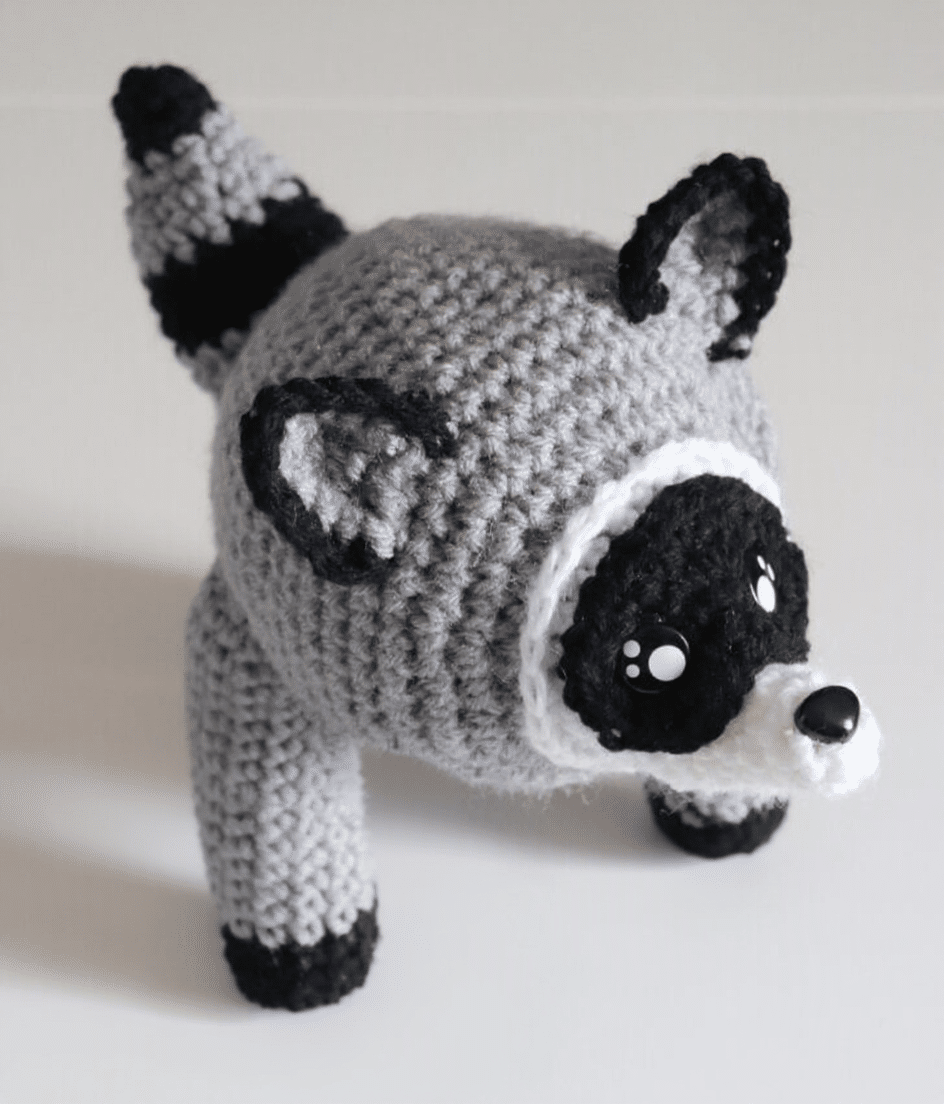 Jimothy the Raccoon Amigurumi crochet project crochet project detail 8