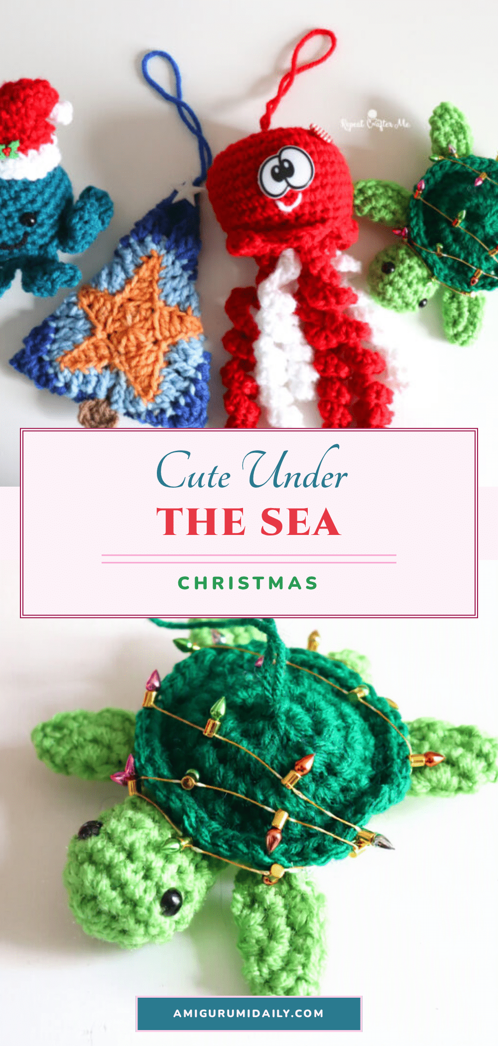 Merry Fishmas Crochet Ornaments crochet pattern
