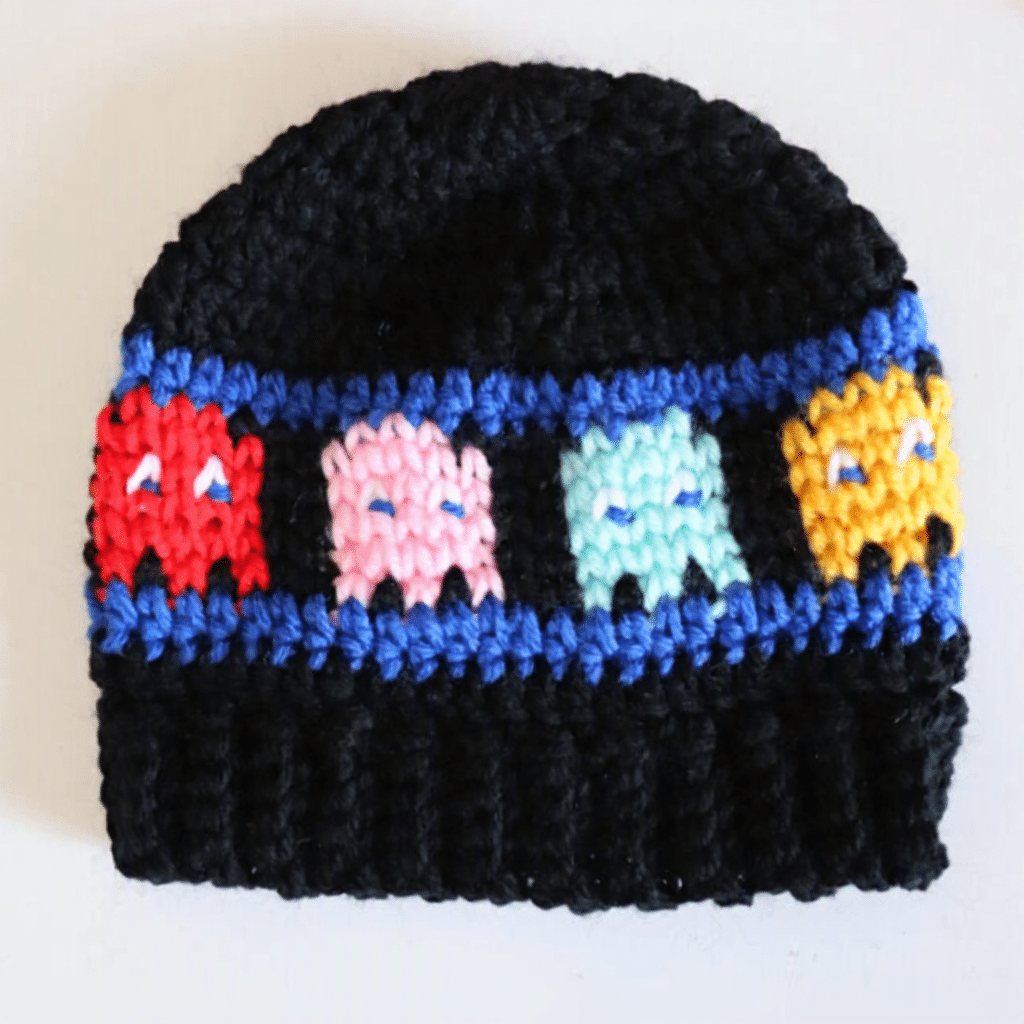 pac man ghost crochet hat crochet project crochet project detail 1