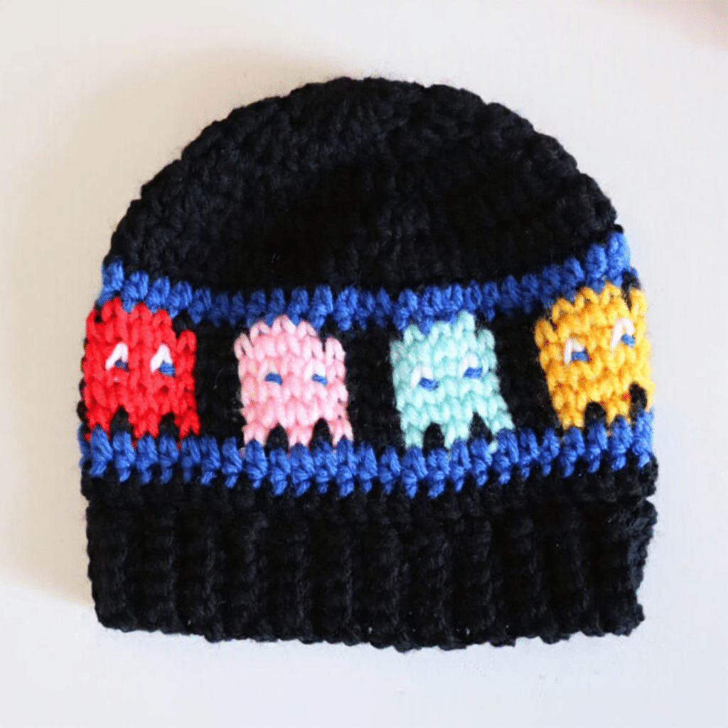 pac man ghost crochet hat crochet project crochet project detail 1