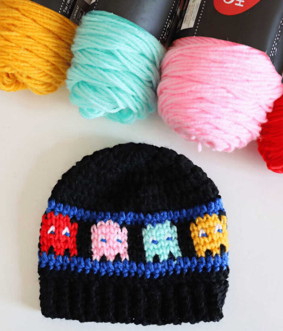 pac man ghost crochet hat crochet project crochet project detail 3