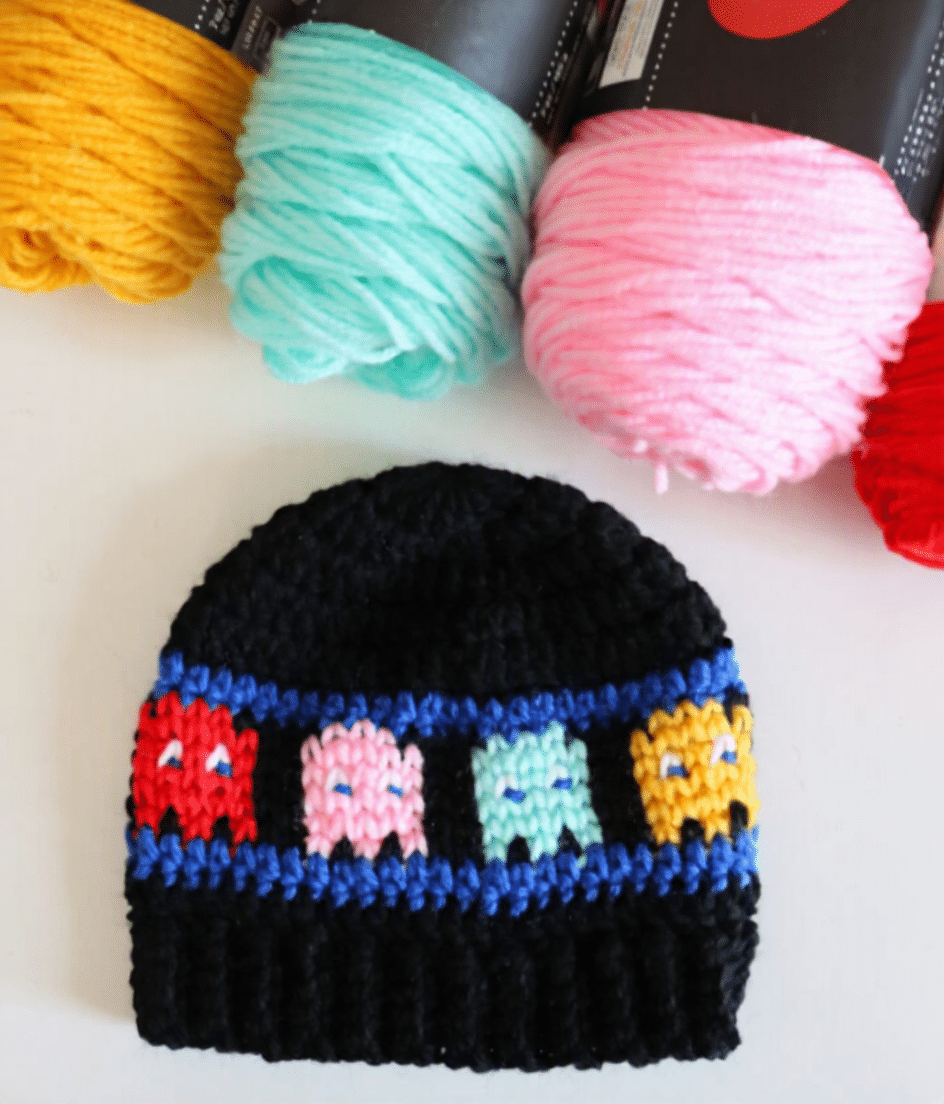 pac man ghost crochet hat crochet project crochet project detail 3
