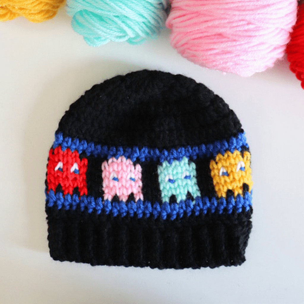 pac man ghost crochet hat crochet project crochet project detail 5