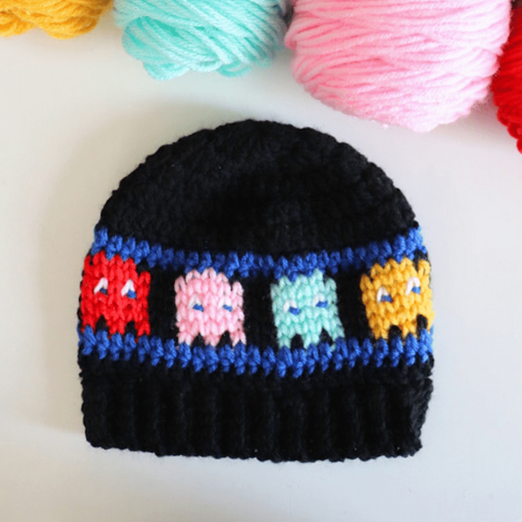 pac man ghost crochet hat crochet project crochet project detail 5