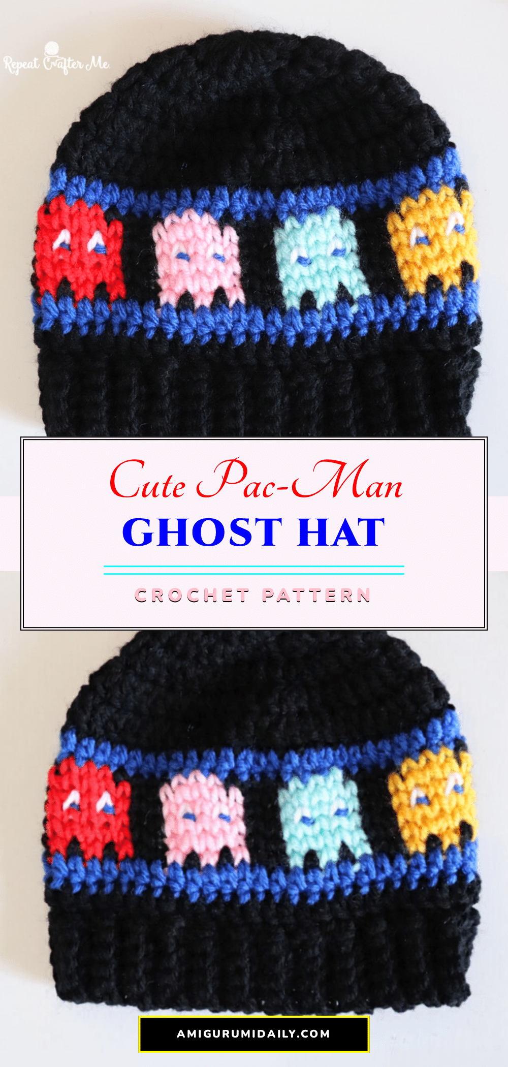 pac man ghost crochet hat crochet pattern